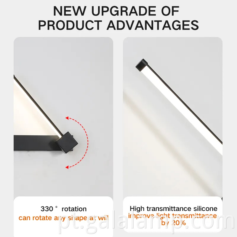 Lâmpada de parede contemporânea de 220V LED para decoração interior elegante